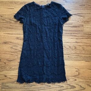 Lulus Navy Blue Lace Shift Dress Sz Small